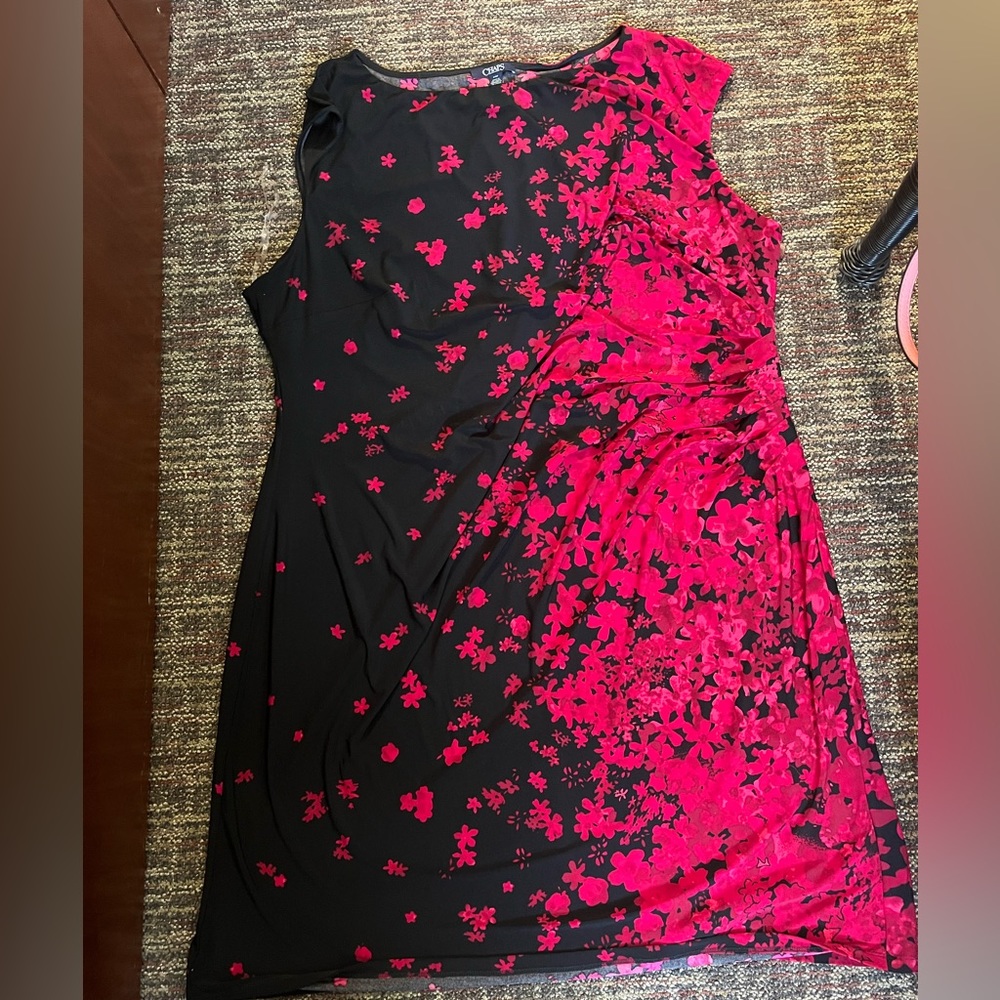 Chaps Ruched side plus size dress